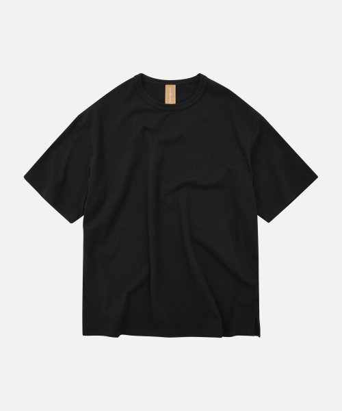 프리즘웍스(frizmworks) OG DOUBLE RIB OVERSIZED TEE _ BLACK