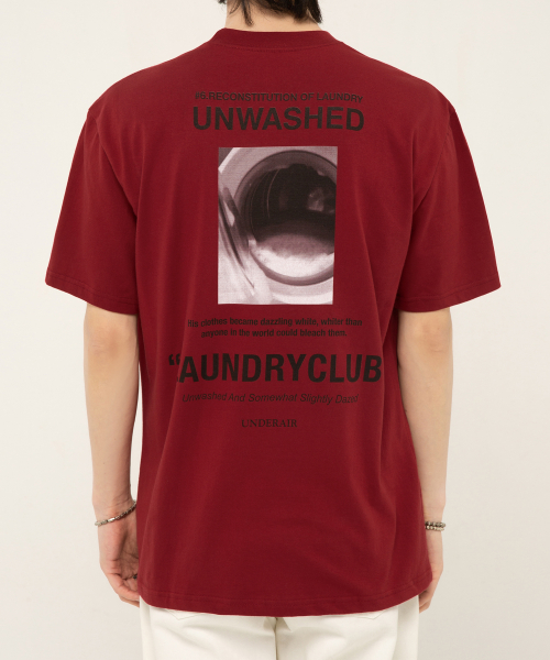 언더에어(underair) DAZED HALF SLEEVE - BURGUNDY