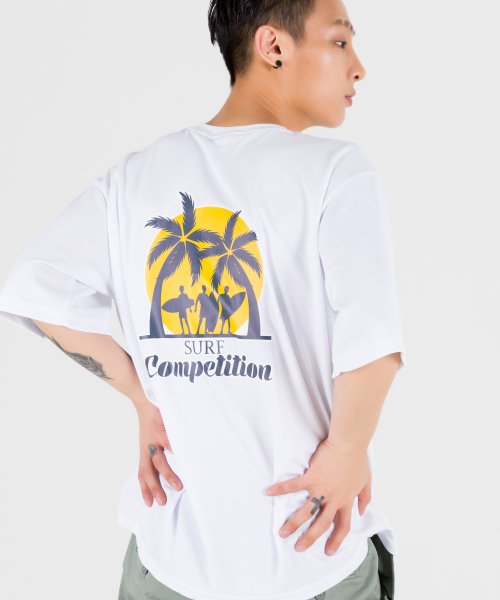 스텔라비(stellabe) 오버핏 팜트리 반팔티 white