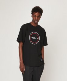 CIRCLE LOGO PRINT TEE(BLACK)