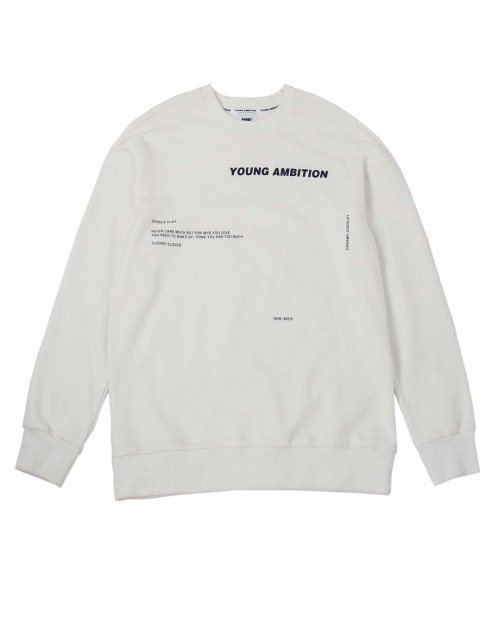 뉴비(newbie) 엠비션맨투맨(화이트)