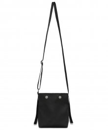 SNAP LEATHER BAG IS [BLACK]