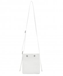SNAP LEATHER BAG IS [WHITE]