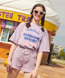 (TS-19331) SUNSHINE RESORT T-SHIRT LAVENDER