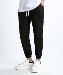 Linen Span Jogger Pants (Black)