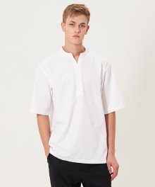 노치넥 튜닉 셔츠 WHITE
