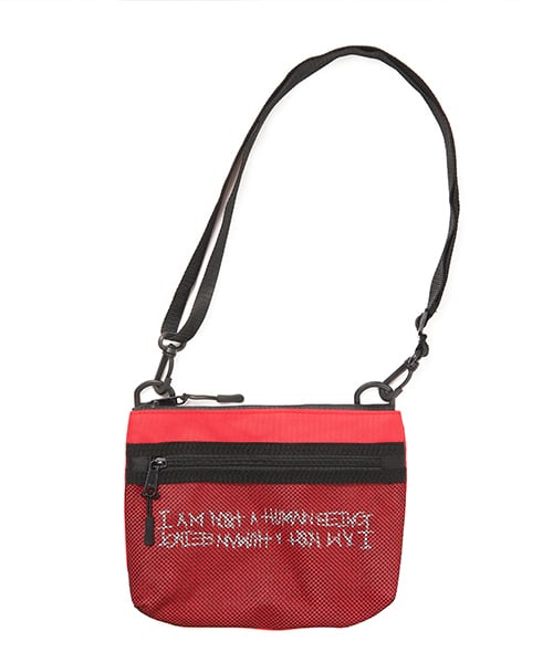 아임낫어휴먼비잉(iamnotahumanbeing) Basic Logo Pouch Bag - RED
