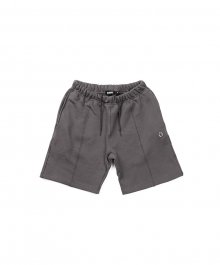 line sweat shorts / charcoal