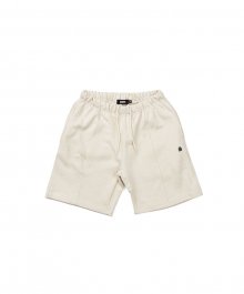 line sweat shorts / cream