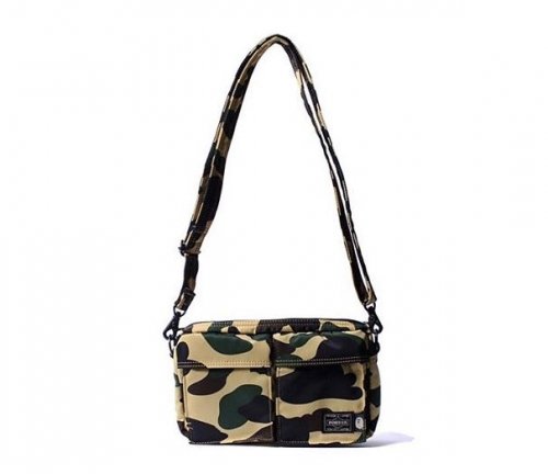bape 1st camo shoulder bolsa