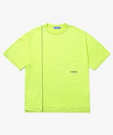 CUT CTRS ST OVER S/S TEE YELLOW GREEN