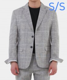 [여름용 린넨] M#1747 summer linen blazer (check)