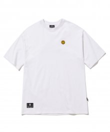 SMALL SMILE LOGO OVER FIT T-SHIRTS (WHITE) [GTS050H23WH]