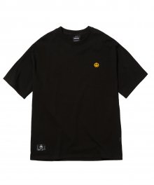 SMALL SMILE LOGO OVER FIT T-SHIRTS (BLACK) [GTS050H23BK]