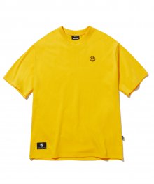 SMALL SMILE LOGO OVER FIT T-SHIRTS (YELLOW) [GTS050H23YE]
