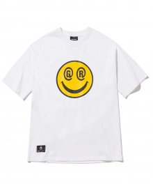 BIG SMILE LOGO OVER FIT T-SHIRTS (WHITE) [GTS051H23WH]