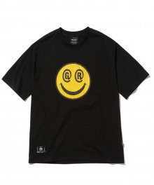 BIG SMILE LOGO OVER FIT T-SHIRTS (BLACK) [GTS051H23BK]