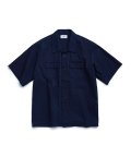 Kent Open Collar S/S Shirt Indigo
