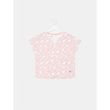 핑크 여성 스트링 크롭트 티셔츠 (BO9542E01X)