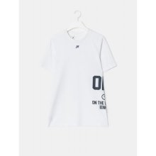 화이트 남성 ACTIVE 오버핏 로고 포인트 티셔츠 (BO9542F041)