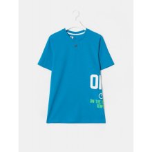 블루 남성 ACTIVE 오버핏 로고 포인트 티셔츠 (BO9542F04P)