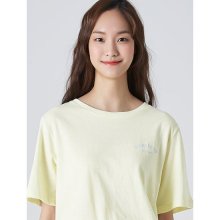 레몬 솔리드 레터링 프린팅 라운드넥 티셔츠 (159542EY2F)