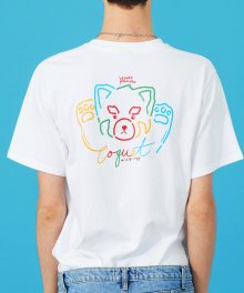 [ C.Q X QUENZY ] COLOR FACE LESSER T [레서 팬다] [WH]