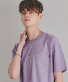 Washed Pocket S/S T-Shirts(Purple)
