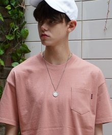 Washed Pocket S/S T-Shirts(Pink)