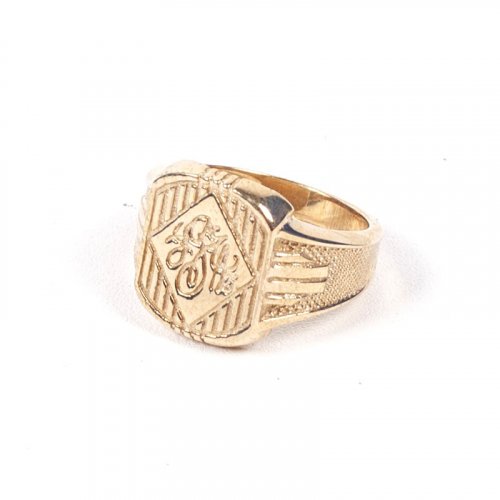 에이징씨씨씨(aging) 424 CLASSIC INITIAL RING - BRASS
