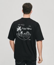 서핑 캘리포니아 티셔츠 BLACK