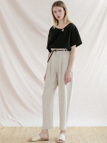 COOL PINTUCK PANTS_NATURAL BEIGE