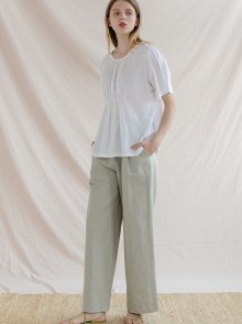 UNBALANCE LINEN PANTS_LIGHT KHAKI