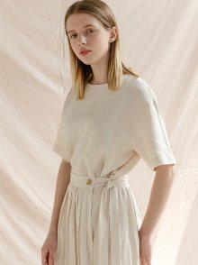 PLEATS LAP ONE-PIECE_LIGHT BEIGE