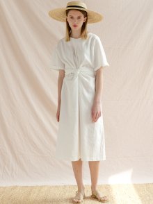 LINEN TWIST ONE-PIECE_IVORY