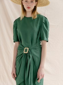 STRAW LAP ONE-PIECE_GREEN