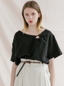 COIN RING BLOUSE_BLACK