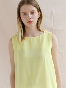 BACK DRAPING SLEEVELESS_YELLOW