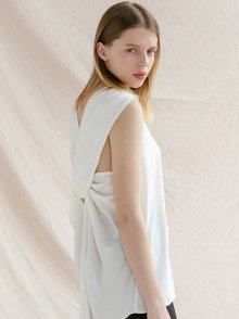 BACK DRAPING SLEEVELESS_IVORY