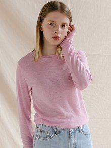 LINEN BASIC T-SHIRT_PINK