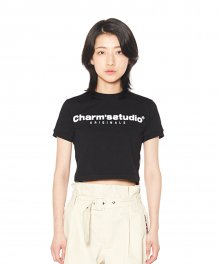 CHARMS STUDIO BASIC LOGO CROP T