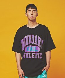 ATHLETIC 오버핏 반팔 티셔츠 블랙