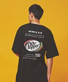 Dr.Pepper 오버핏 반팔 티셔츠 블랙