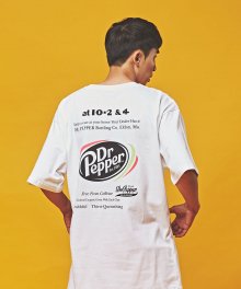 Dr.Pepper 오버핏 반팔 티셔츠 화이트