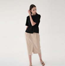 linen band skirt (beige)