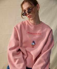 type A.[DISNEYxOP] :-P donald duck pink sweat shirt