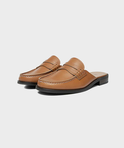 하루타() 여성용 소가죽 뮬 HS-235_L.BROWN SMOOTH 상품 이미지