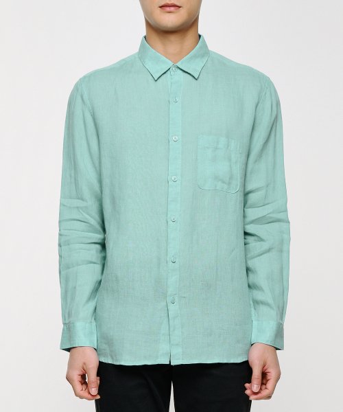무신사 스탠다드(musinsastandard) 베이식 린넨 셔츠 [민트]