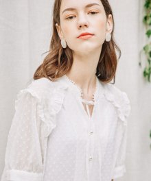 Round Lace Blouse_White