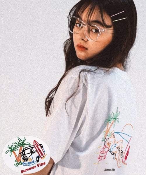 [자수] SummerVibe Embroidery T-Shirt_White